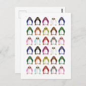 Carte Postale Variété de pingouin (Devant / Derrière)