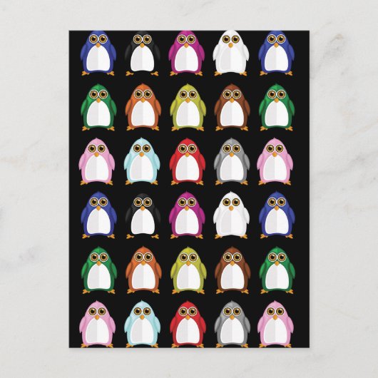 Carte Postale Variété de pingouin (2) (Devant)