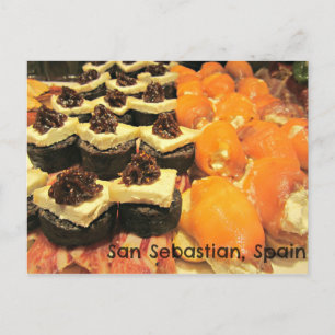 Carte Postale Variétés délicieuses de Pinxtos en San Sebastian