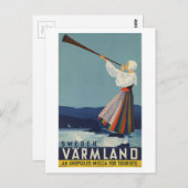 Carte Postale Varmland Suède - Voyage Rétro (Devant / Derrière)