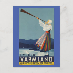 Carte Postale Varmland Suède - Voyage Vintage
