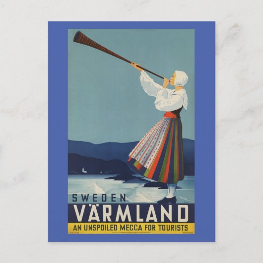 Carte Postale Varmland Suède - Voyage Vintage (Devant)