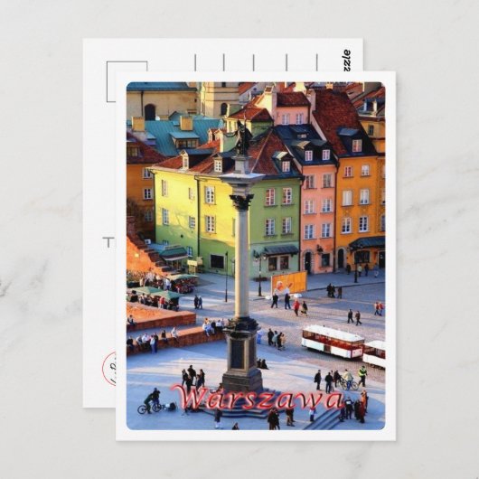 Carte Postale Varsovie - Colonne Sigismond - Pologne - (Devant / Derrière)