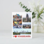 Carte Postale Varsovie - J'aime - (Debout devant)