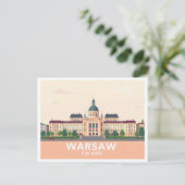 Carte Postale Varsovie Pologne Le Château Royal Pastel Voyage (Debout devant)