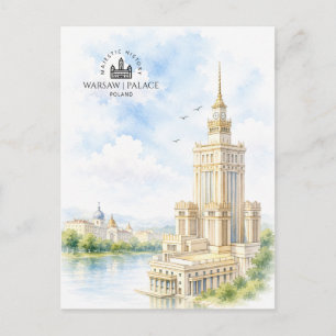 Carte Postale Varsovie, Pologne Palais de la culture et de la