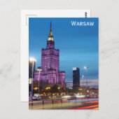 Carte Postale Varsovie Pologne Photo de voyage (Devant / Derrière)