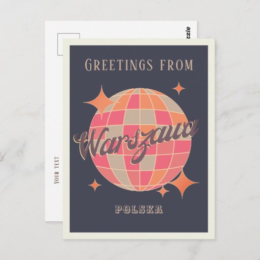 Carte Postale Varsovie Varsovie polska Pologne salutation rétro (Devant / Derrière)