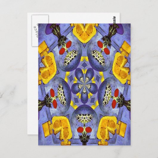 Carte Postale Vase Abstraite (Devant / Derrière)