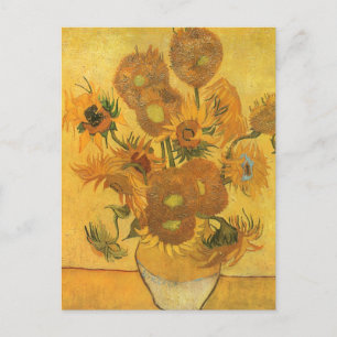 Carte Postale Vase avec 15 tournesols par Vincent van Gogh