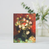Carte Postale Vase avec Asters & Phlox Van Gogh Art (Debout devant)
