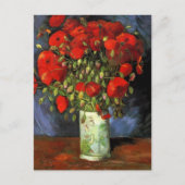 Carte Postale Vase avec des papillons rouges | Vincent Van Gogh (Devant)