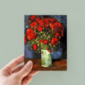 Carte Postale Vase avec des papillons rouges | Vincent Van Gogh