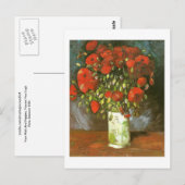 Carte Postale Vase Avec Des Pépites Rouges (F279)Van Gogh Fine A (Devant / Derrière)