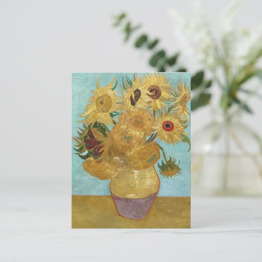 Carte Postale Vase avec douze tournesols par Vincent van Gogh (Debout devant)