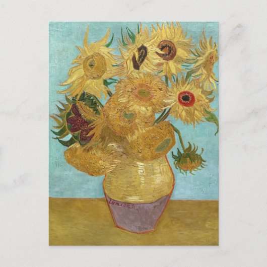 Carte Postale Vase avec douze tournesols par Vincent van Gogh (Devant)