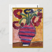 Carte Postale Vase avec fleurs (Devant / Derrière)