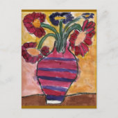 Carte Postale Vase avec fleurs (Devant)