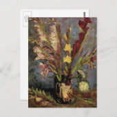 Carte Postale Vase avec Gladioli par Vincent van Gogh (Devant / Derrière)