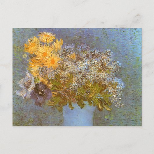 Carte Postale Vase avec Lilacs, Daisies et Anemones par Van Gogh (Devant)