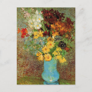 Carte Postale Vase avec marguerites et anémones par Vincent van 