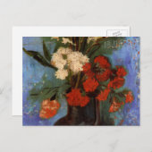 Carte Postale Vase avec oeillets par Vincent van Gogh (Devant / Derrière)