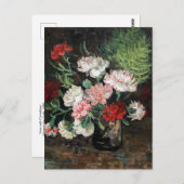Carte Postale Vase avec oeillets par Vincent Van Gogh, 1886 Pos (Devant / Derrière)
