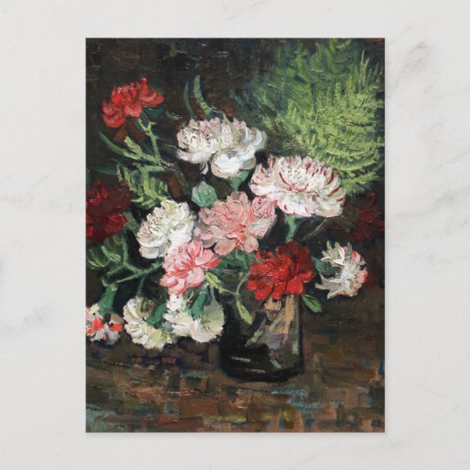 Carte Postale Vase avec oeillets par Vincent Van Gogh, 1886 Pos (Devant)
