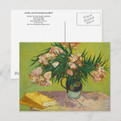 Carte Postale Vase avec Oleandres & Livres, Van Gogh Fine Art (Devant / Derrière)