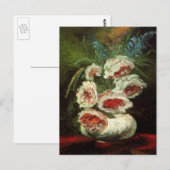 Carte Postale Vase avec pivoines par Vincent van Gogh (Devant / Derrière)