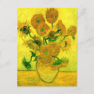 Carte Postale Vase avec quinze tournesols Van Gogh Art