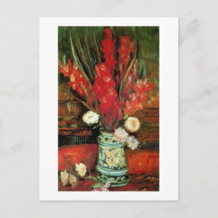 Carte Postale Vase avec Red Gladioli, Van Gogh Art