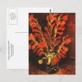 Carte Postale Vase avec Red Gladioli Van Gogh FIne Art (Devant / Derrière)