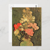 Carte Postale Vase avec Rose Mallows par Vincent van Gogh (Devant / Derrière)