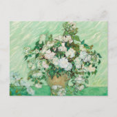 Carte postale Vase avec roses roses Vincent van Go (Devant)