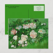 Carte Postale Vase avec roses roses Vincent van Gogh (Devant / Derrière)