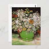 Carte Postale Vase avec Zinnia Flowers par Vincent van Gogh (Devant / Derrière)