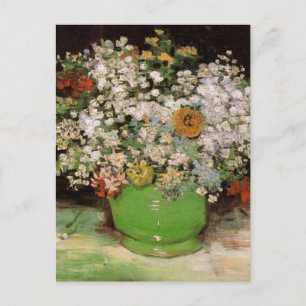 Carte Postale Vase avec Zinnia Flowers par Vincent van Gogh