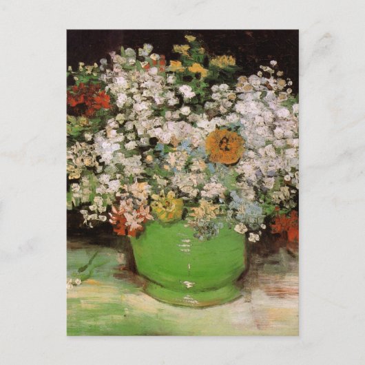 Carte Postale Vase avec Zinnia Flowers par Vincent van Gogh (Devant)