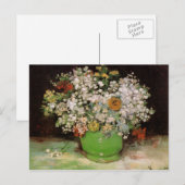 Carte Postale Vase avec Zinnias et autres fleurs de Van Gogh (Devant / Derrière)