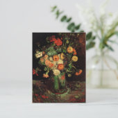 Carte Postale Vase avec Zinnias et Geraniums, Vincent van Gogh (Debout devant)