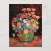 Carte Postale Vase avec Zinnias Vincent Van Gogh (Devant)