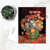 Carte Postale Vase avec Zinnias Vincent Van Gogh