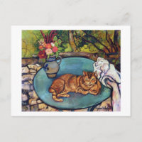 Vase chats et fleurs, Suzanne Valadon