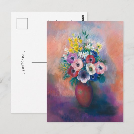 Carte Postale Vase D’anémones | Odilon Redon (Devant / Derrière)
