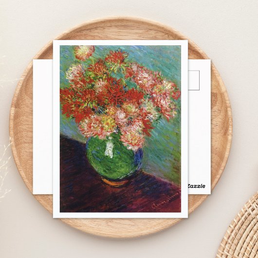 Carte Postale Vase de chrysanthèmes Claude Monet