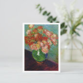 Carte Postale Vase de chrysanthèmes Claude Monet (Debout devant)