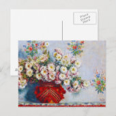 Carte Postale Vase de Chrysanthemums Claude Monet (Devant / Derrière)