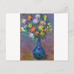 Carte Postale Vase de Chrysanthemums Claude Monet