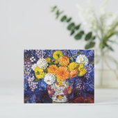 Carte Postale Vase De Dahlias Théo van Rysselberghe (Debout devant)
